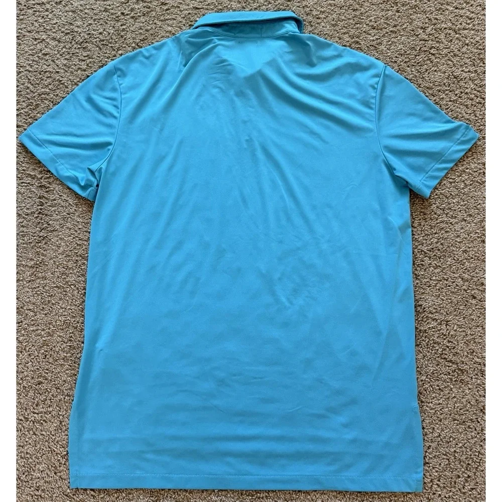 Polo Ralph Lauren Blue Te Short Sleeve Performance Polo Golf Shirt Mens Sz Large